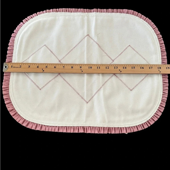 NWT Vintage Set of 6 Pink Mauve Quilted Kitchen Placemats Country Farmhouse New - Picture 2 of 8